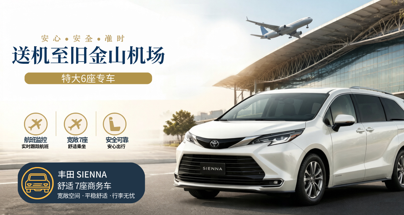 送机至旧金山机场--特大6座专车